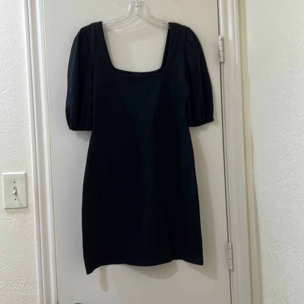 Wild Fable black dress with small puff sleeve